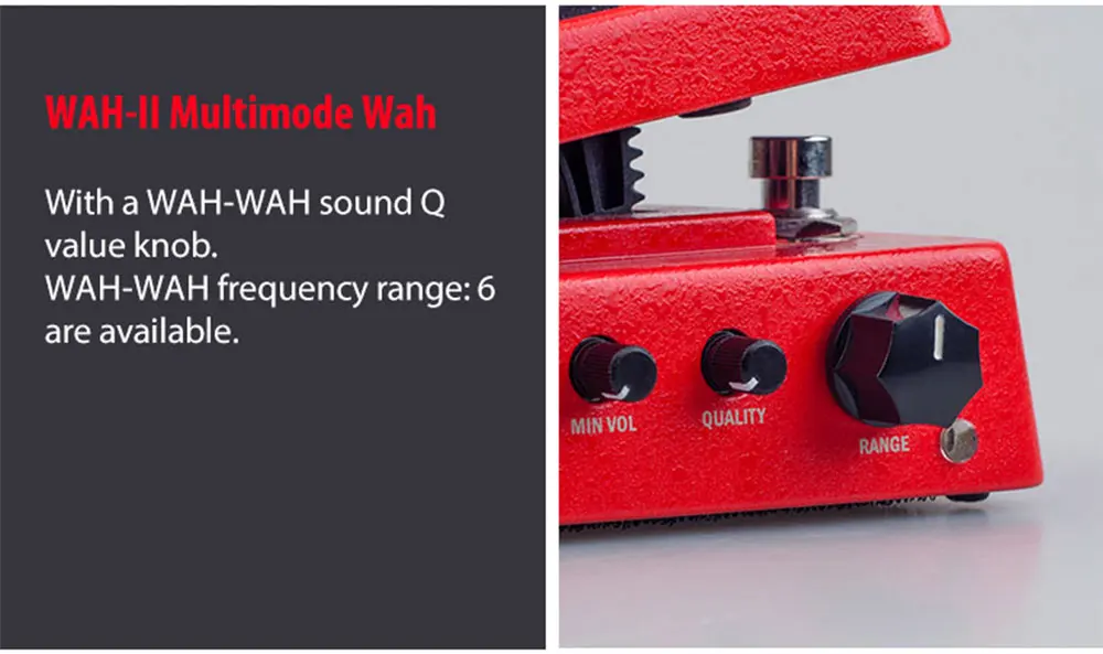 WAH-II Wah Pedal Volume Control 2 in 1 WAH-WAH Pedal Effector 6-speed Adjustable