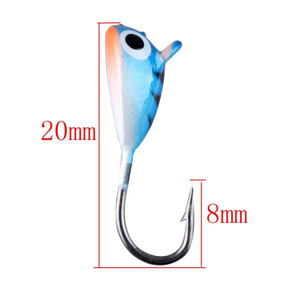 Fishing Lure Whale Shaped Mini Metal Lead Head Hook 6 Pieces