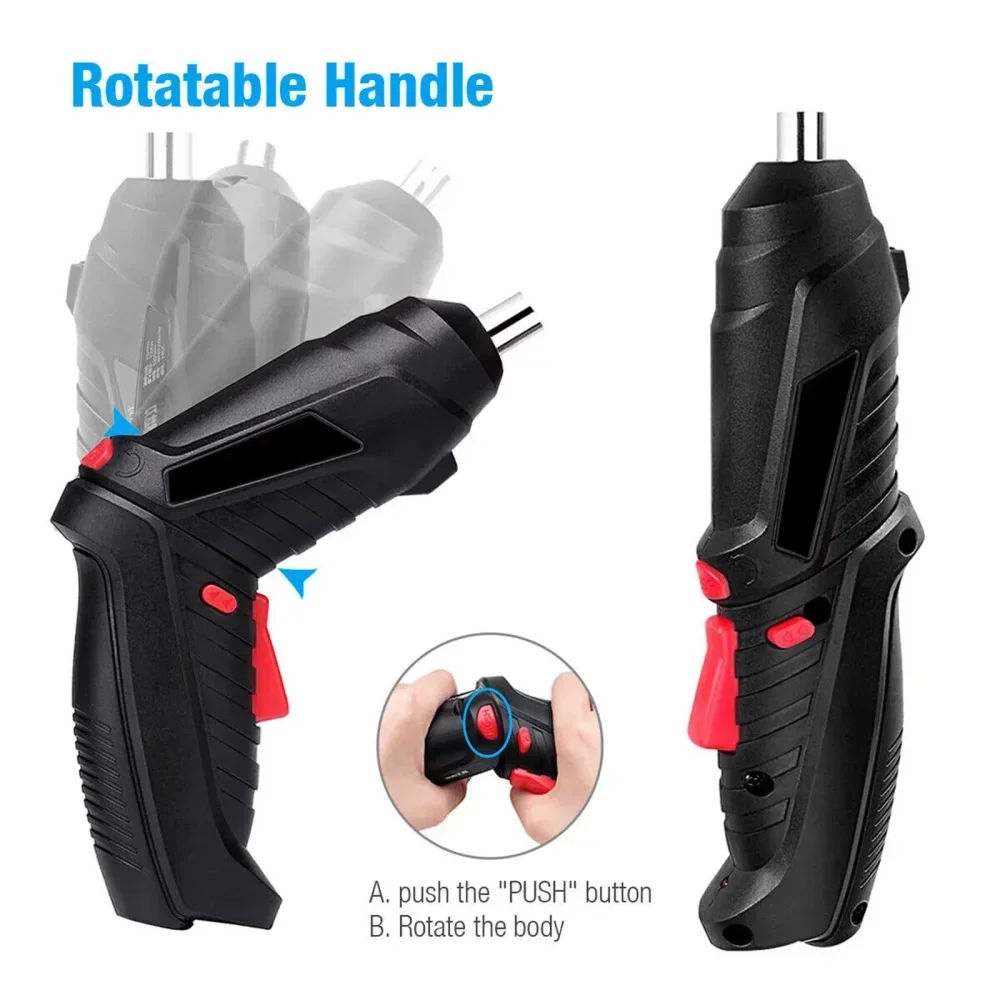 1800mAh 4.2V Electric Drill Cordless Power Tools Set Household Maintenance Repair Lithium Battery Mini Household Screwdriver New 6
