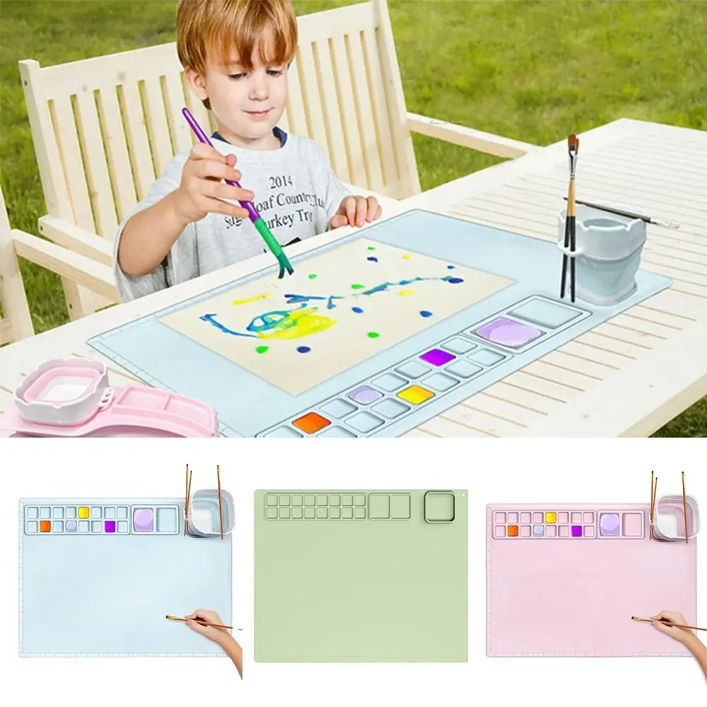 Silicone Drawing Board Multipurpose Kids Graffiti Drawing Board DIY Craft Mat For Epoxy Resin Art Painting Art Clay silicone painting pad