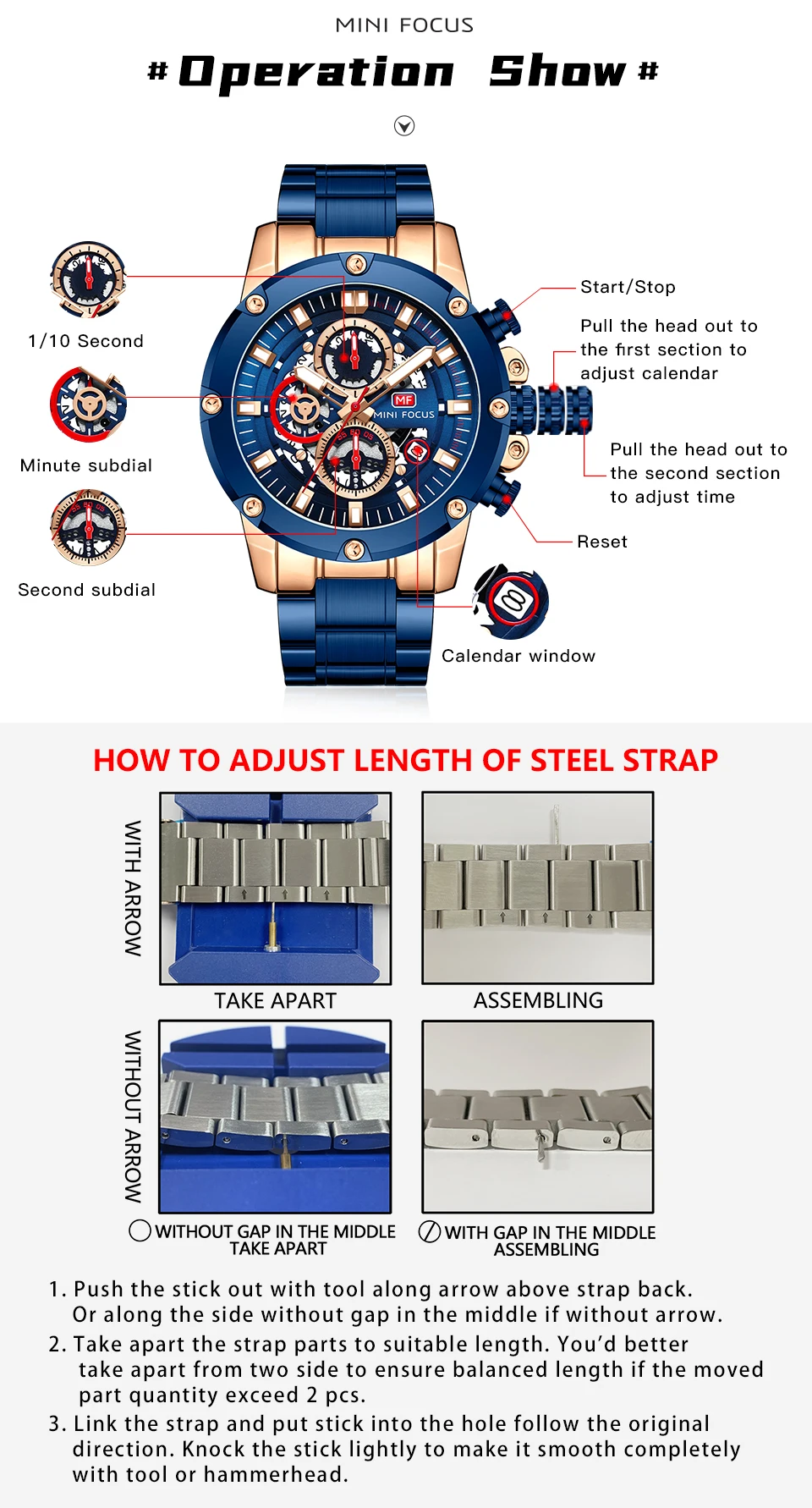 MINI FOCUS Quartz Watch for Men Waterproof_voghion.com