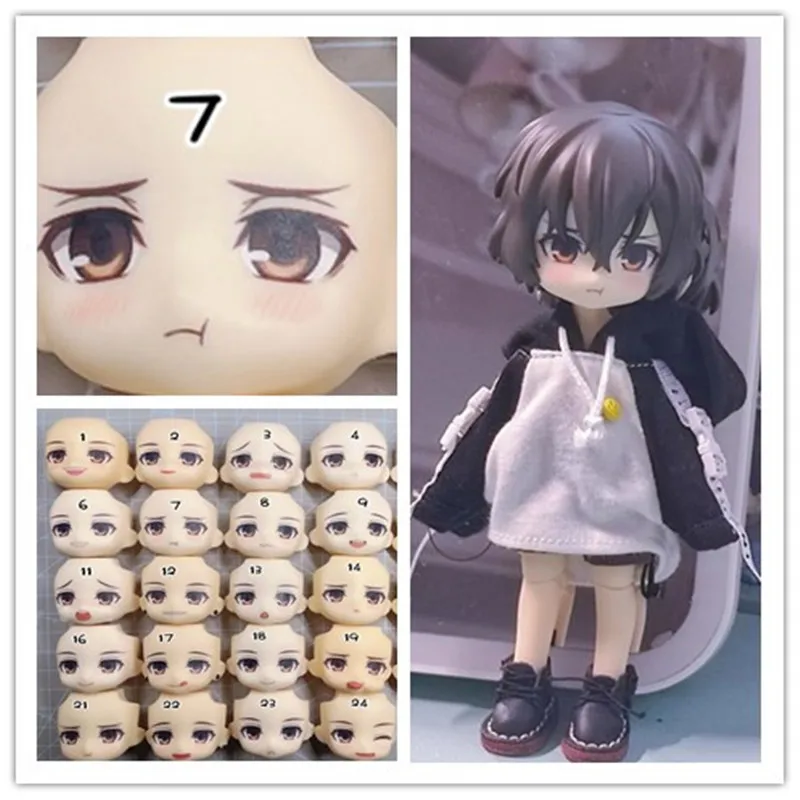 Stray Dogs Dazai Osamu Handmade Water Paste Face Alternate Expression Ob11 Doll Accessories