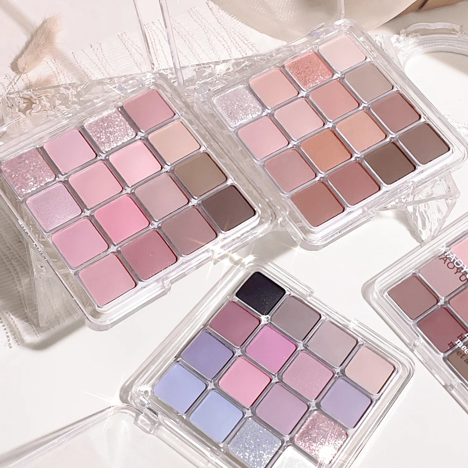 16-Color Sunset Magic Eye Shadow Plate Pearl Matte Earth Color Rainbow Color Eye Shadow Plate Korean High-Quality