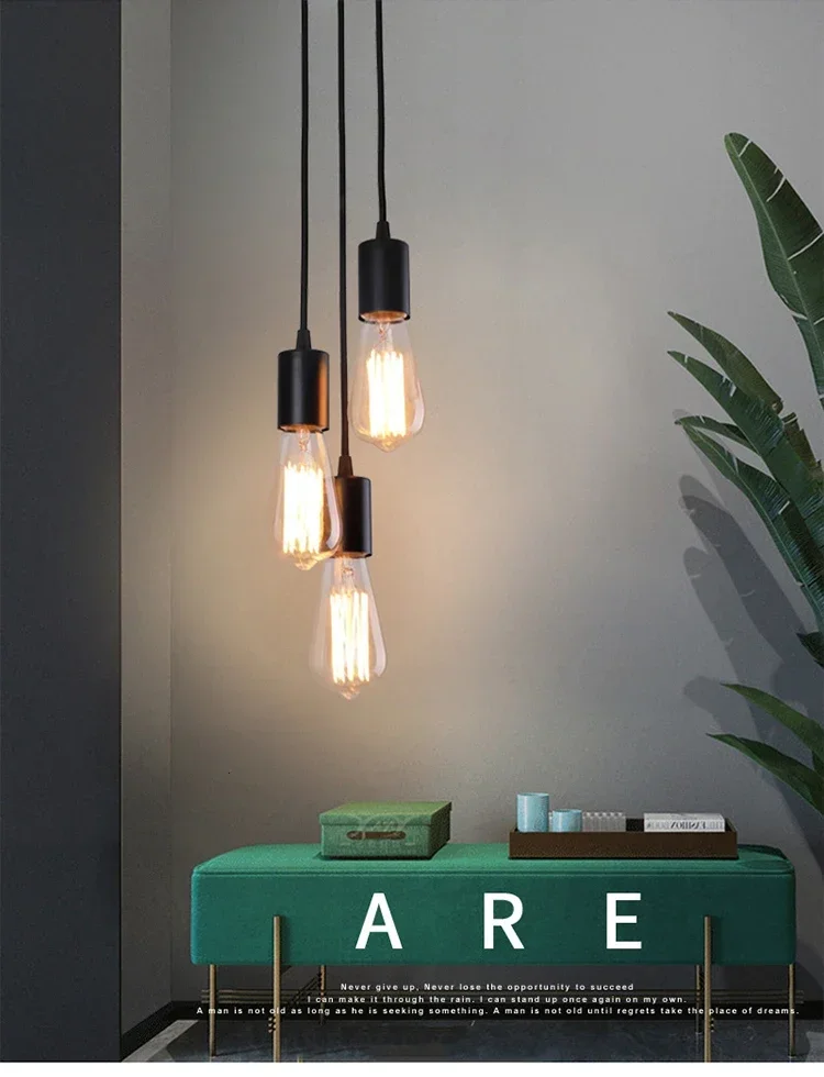 

LED Linear Pendant Lights E27 90-260v Bedroom Living Room Decoration Hanging Lamp Restaurant Bar Cafe Indoor Lighting fixtures