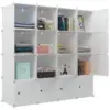 Large Cube Storage 1418 Depth Cube 16Cubes Organizer Shelves Clothes Dresser Closet Storage Organizer Cabinet Shelving Bookshelf 4