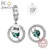 FC Jewelry Fit Original Charm Bracelet 925 Silver 12 Constellation Zodiac Horoscope Sign Birthstone Bead For Making Berloque 4