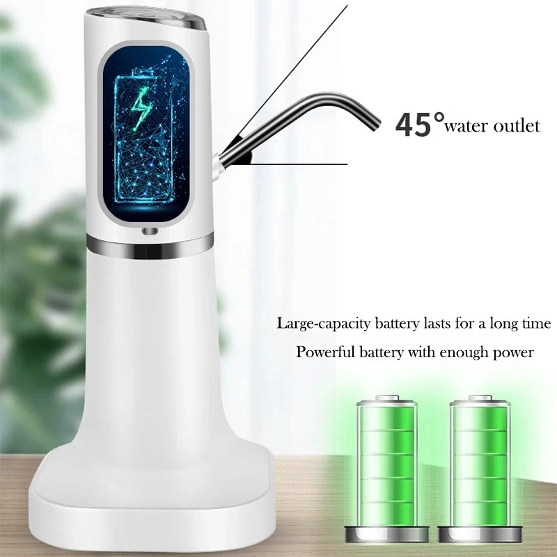 

One Key Switch Water Dispensers Electric Drink Dispenser 4W Smart Water Pump USB Charging Water Bottle Gallon Drinking Pump