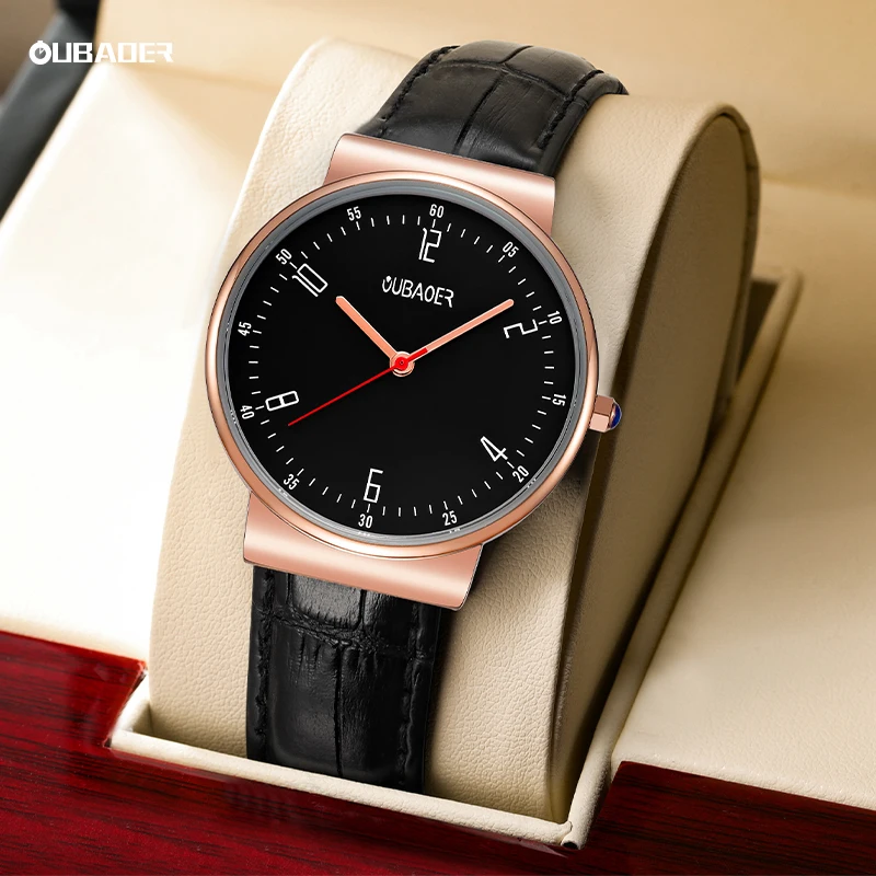 OUBAOER 2023 NEW Original Watch for Men Luxury Top Brand Quartz Genuine Leather Strap Simple Design  Man Watches Reloj Hombre 5pcs 100% original max13487eesa t max1348 max13487 max13487eesa sop 8 brand new genuine ic