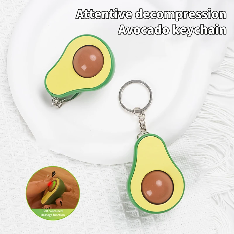 Avocado-Massageperlen-Schlüsselanhänger, Entspannungsspielzeug, Mini-Finger-, Handgelenk- und Nackenmassagegerät, lustiger Frucht-Anhänger, kreativer Schlüsselanhänger – Detail 6