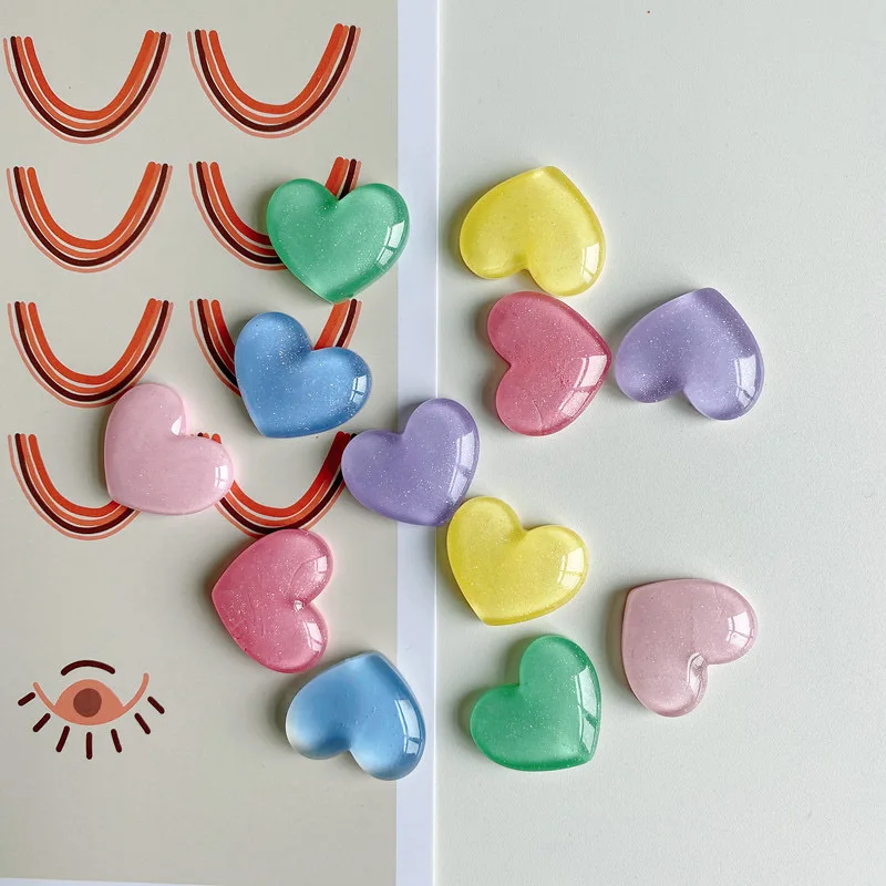 Glitter Heart Fridge Magnets 4