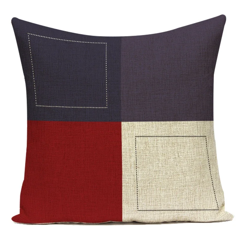 Geometric Flag Decorative Throw Pillow Cover
