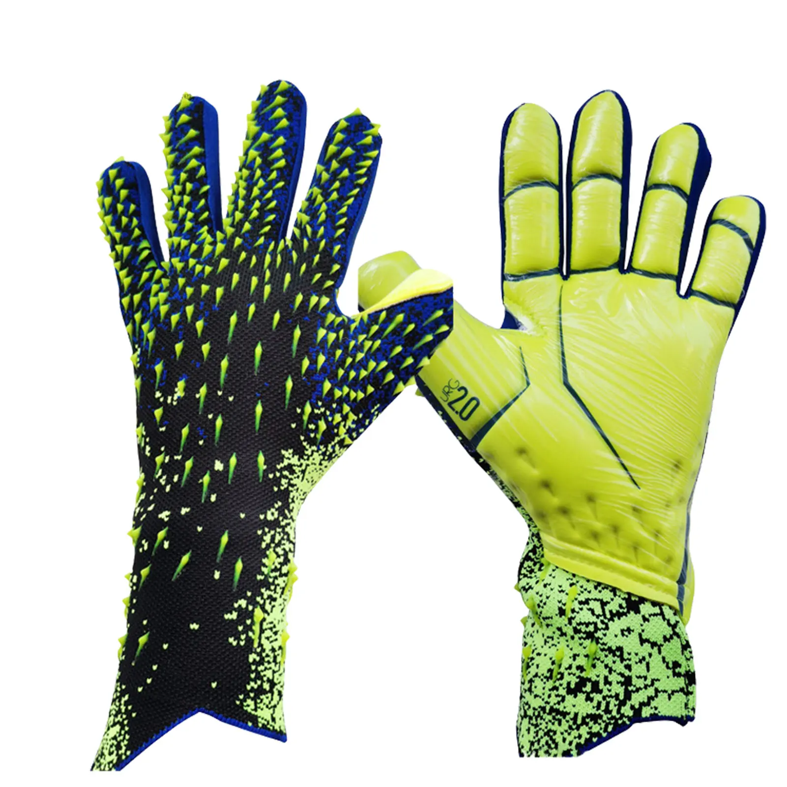 Γάντια τερματοφύλακα γάντια ποδοσφαίρου για ενήλικες και νεαρά παιδιά με  προστασία δακτύλων, λαβή δύναμης, αντιολισθητικό εξοπλισμό Αποτρέπει  τραυματισμούς