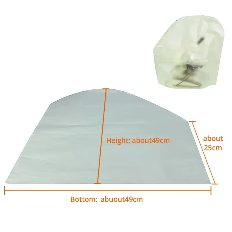 

49x49x25cm PVC Plastic Moistureproof Microscope Dust Cover For Standard Microscope Protection Cover