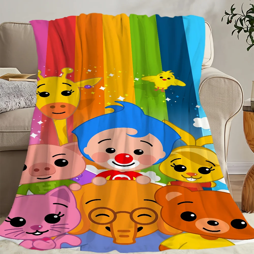warm Cartoon soft plush Cute blanket suitable for sofa living P-Plim room office baby bedroom travel Plim gift Flannel 4