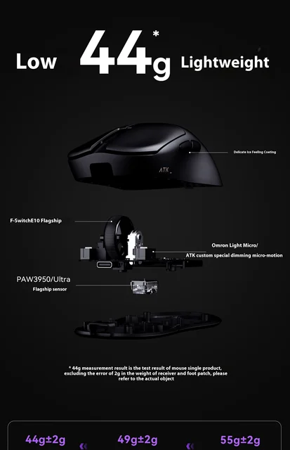 Atk U2 ultra blazing sky 烈空 ホワイト 44g 8k ATK U2 Wireless