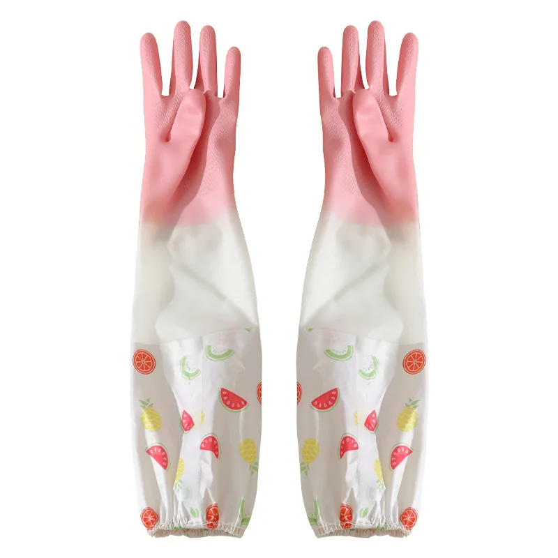 Household Dishwashing Gloves Thickened Waterproof Cleaning Gloves Non Slip Kitchen Rubber