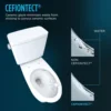 Drake Two-Piece Elongated 1.6 GPF Universal Height TORNADO FLUSH Toilet with CEFIONTECT Cotton White   wider range of people 4