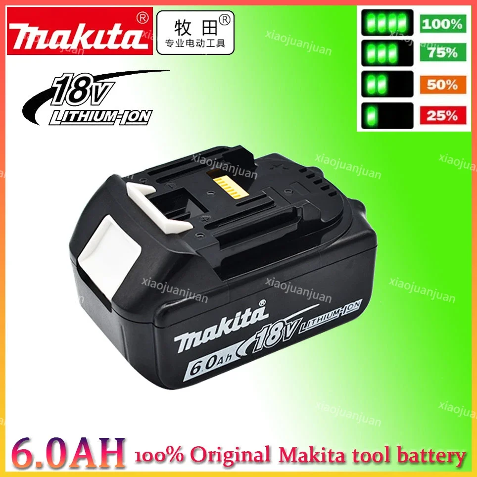 

18V 6.0Ah Makita Original With LED lithium ion replacement LXT BL1860B BL1860 BL1850 Makita rechargeable power tool battery 6000