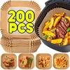 50/200PCS Kitchens Accessories Air Fryer Paper Kitchen Utensils Disposable Square Round Pastry Molds BBQ Plate Non-stick Pad