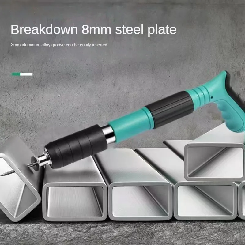 Manual steel nail gun riveting tool, wall fastener, metal processing pulling nail gun suspended ceiling grooved mini cannon nail 4