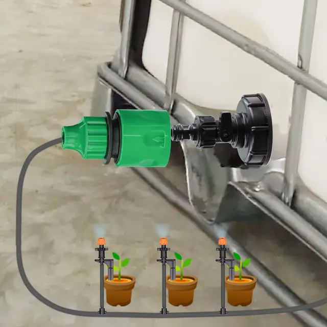 Ibc Tartály Adapter 3/4 ”Női Szálak Kiosztása Szelepkapcsoló Cumi Kifolyó Csepegtető Öntözés Kerti Tömlő Víztartály Csatlakozóhoz - Image 6