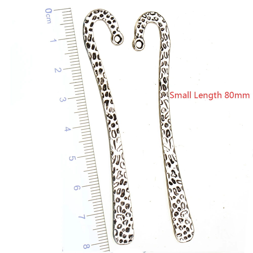 

Bookmarks Tab For Books DIY Office School Stationery Stores Long Flat Small Sunken Silver Metal Jewelry Accessories 82mm 10pcs
