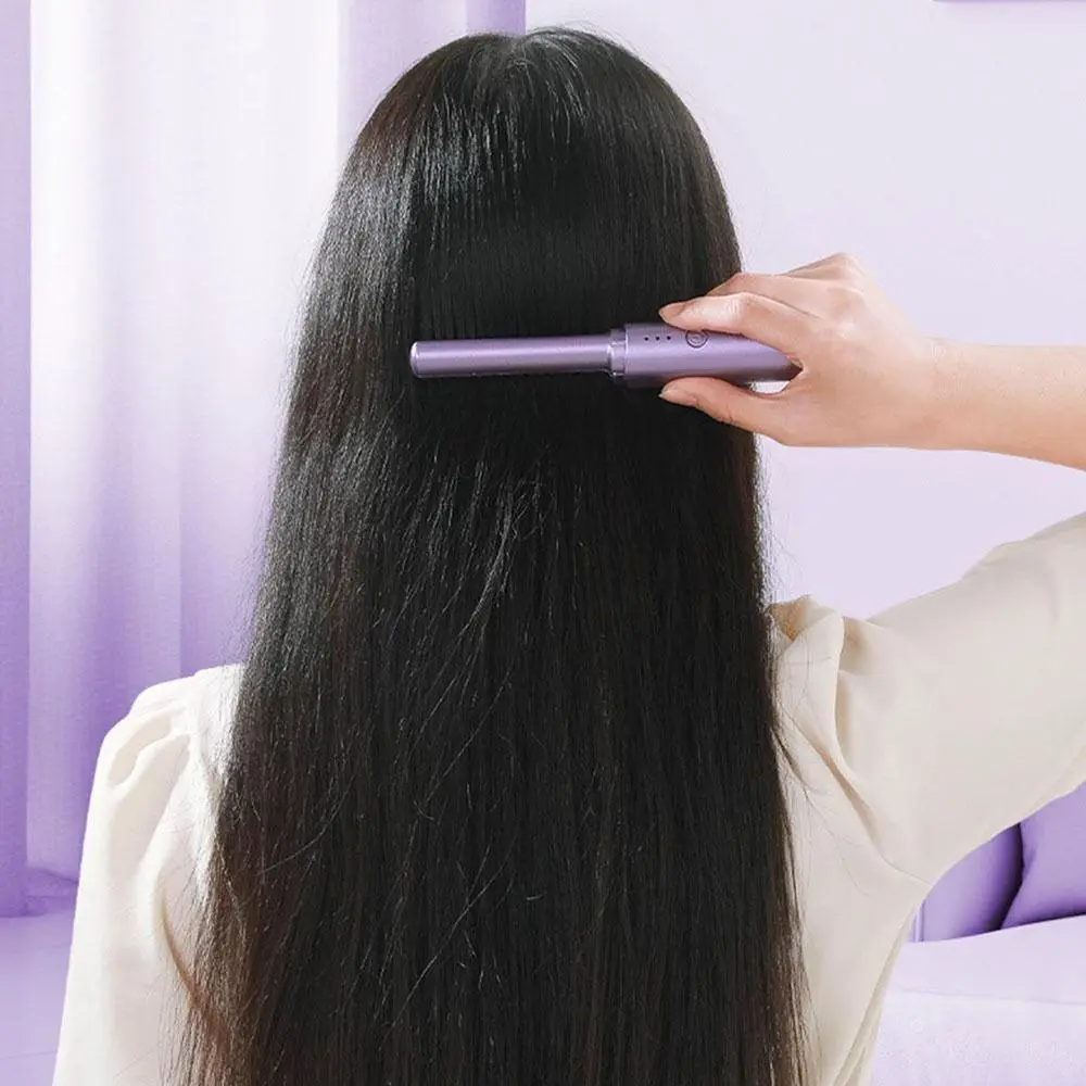 Description Picture 4 of itemUSB Lazy Wireless Hair Hot Comb Mini Styling 2 In 1 Hair Straightener Wet And Dry Rechargeable Fast Heating Comb Women