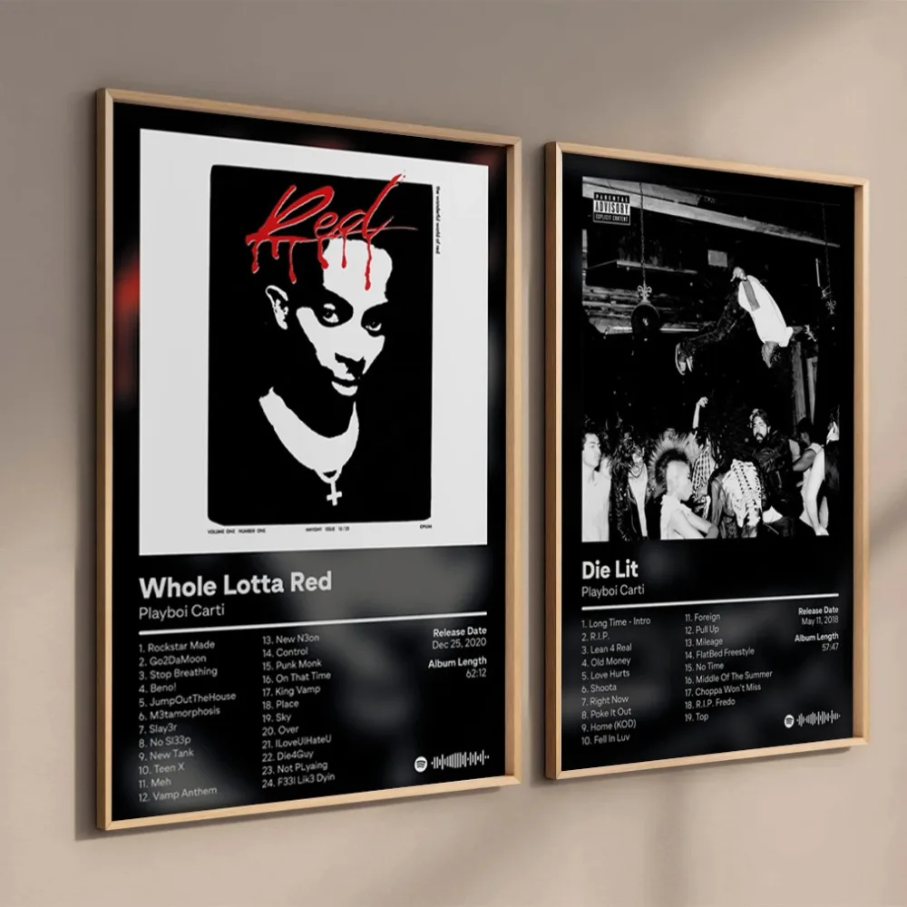 Music Canvas Poster Canvas Wall Art Music Art Print Pop Rap Music Album Cover Playboi Carti for Room Decor