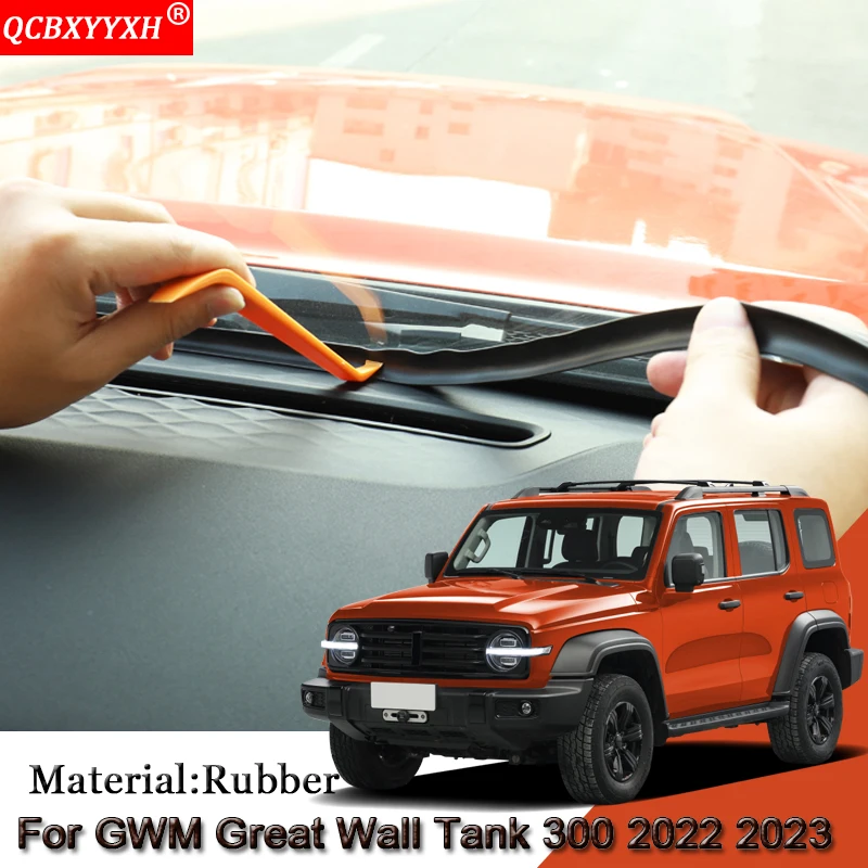 Rubber Anti-Noise Soundproof Dustproof Car Dashboard Windshield Sealing Strip 1pcs Fit For GWM Great Wall Tank 300