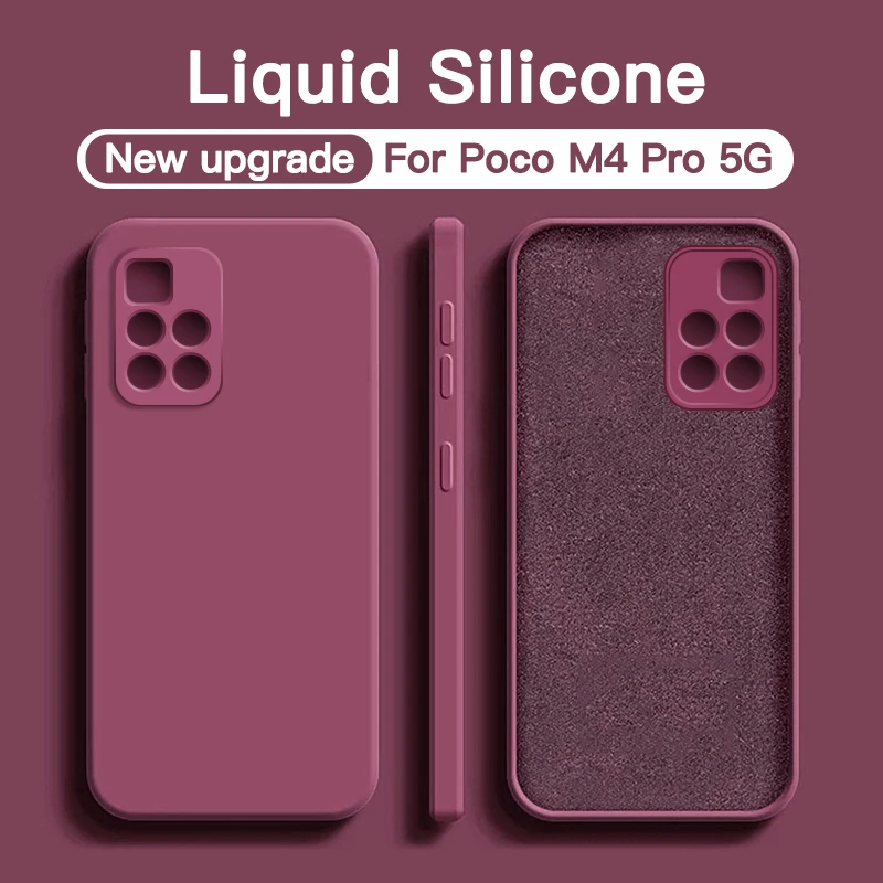 ASM Original Liquid Silicone Square Phone Case For Xiaomi Redmi 11 10S 10 9S 9 Pro Max For Poco X3 NFC F3 GT M3 M4 Pro 5G Cover
