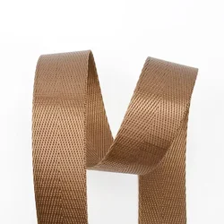 Elegant Nylon Herringbone Webbing Tape for DIY Crafts & Sewing Accessories - 5M (Khaki)