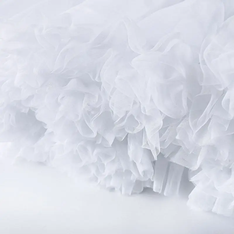 Women Girls Ruffled Short Petticoat Solid White Color Bubble Skirt P petticoat skirt petticoat underskirt wedding underskirt lolita petticoat flower girl underskirt wedding petticoat vintage underskirt