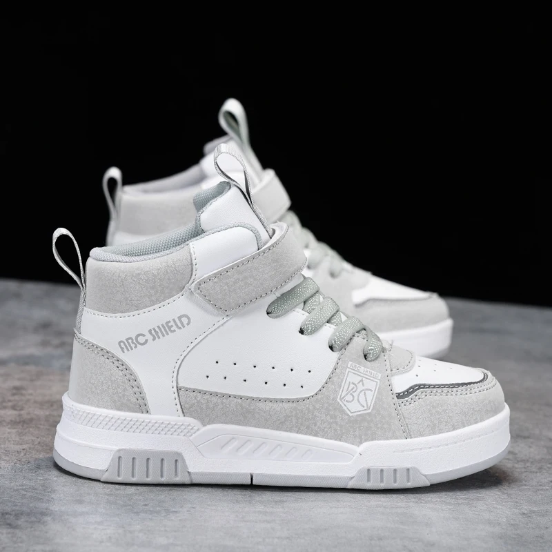 Sports Shoes Kids Sneakers Kids Shoes Kids Sports Shoes Kids Board Casual Shoes High Top Boys Girls Sneakers Leather Waterproof Non-slip Sport Shoes Children Toddler Casual 28-39