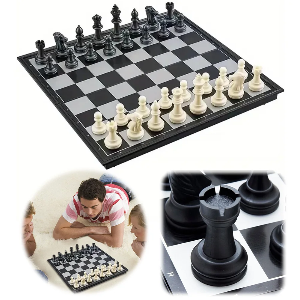 Magnetic Chess Set Foldable International Chess Board Game Travel Educational Toys For Kids And Adults magnetic chess set
