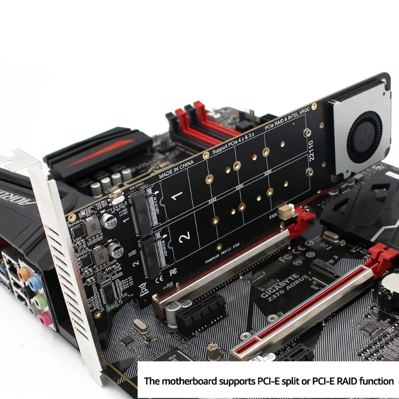 M.2 PCIE Adaptateur PCIe 4.0 X16 à 4 Port M.2 NVMe Maroc