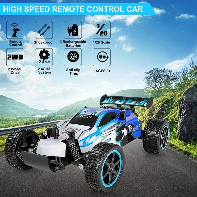 Voiture RC 1:20 20 km/h - Jouet Télécommandé pour Enfants