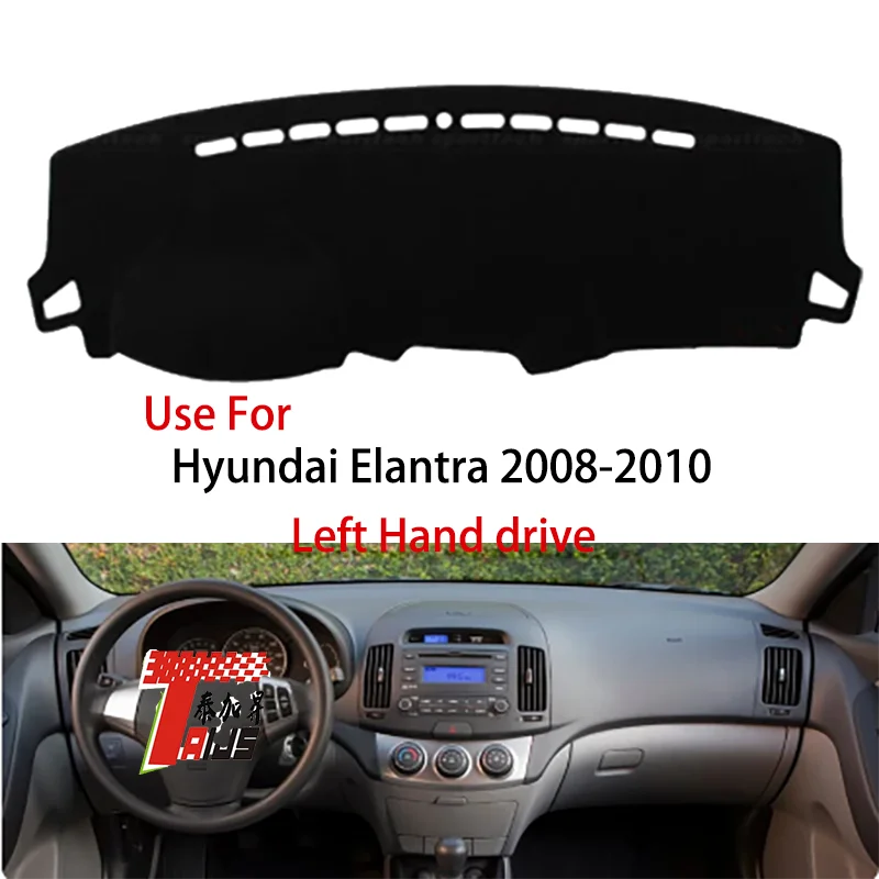 

TAIJS factory Sun protection high-end Suede dashboard cover for Hyundai Elantra 2008-2010 Left hand drive hot selling