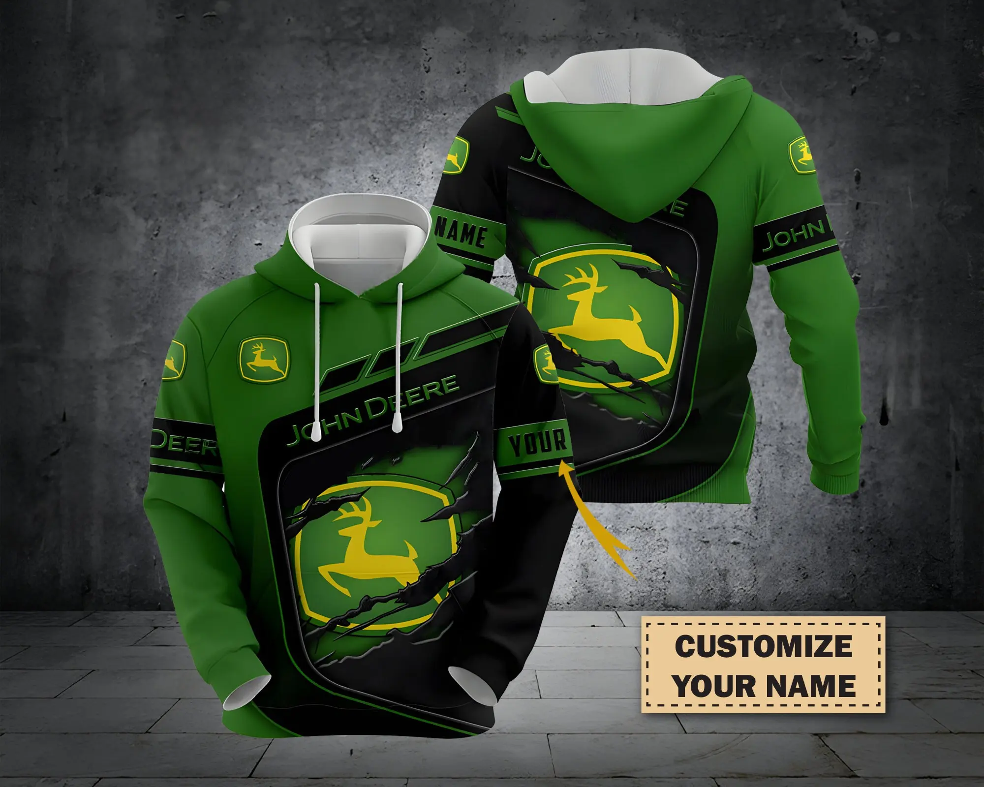 

Men's Hoodie Personalized 3D John Deere Print Men's and Women's Sweatshirt Zip Hoodie Gift for Lovers