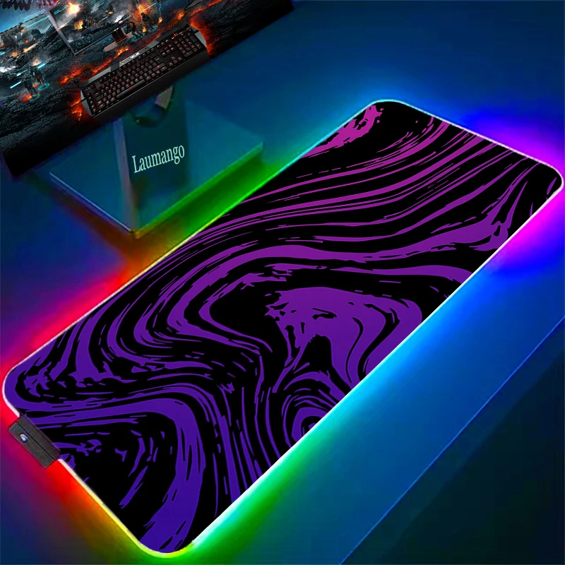Grande rgb mouse pad xxl strata líquido acessórios do portátil gaming