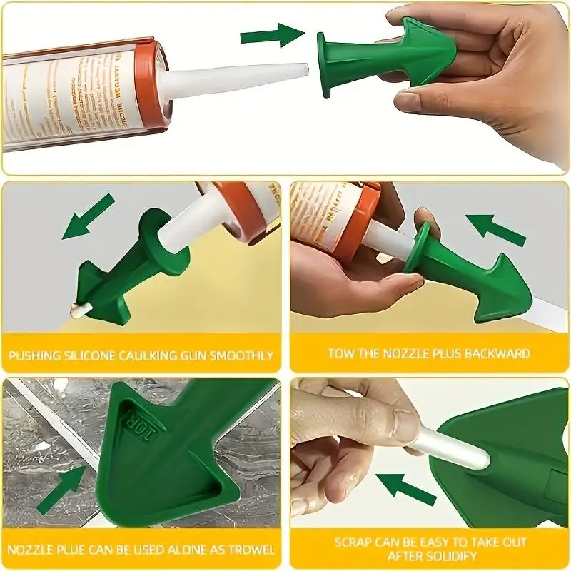Multifunctional Beauty Seam Glue Nozzle Set Multi Angle Rubber Scraper Edge Trimming Doors Windows Removal of Residual Glue Tool