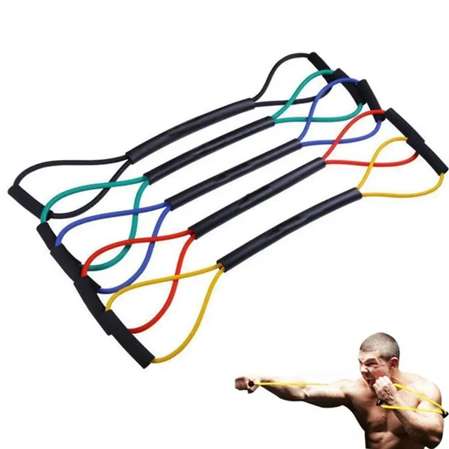 15-35LB Boxing Resistance Bands Rubber Speed Training Pull Rope Muay Thai Karate Arm Strength Training for Home Gym Workout 2