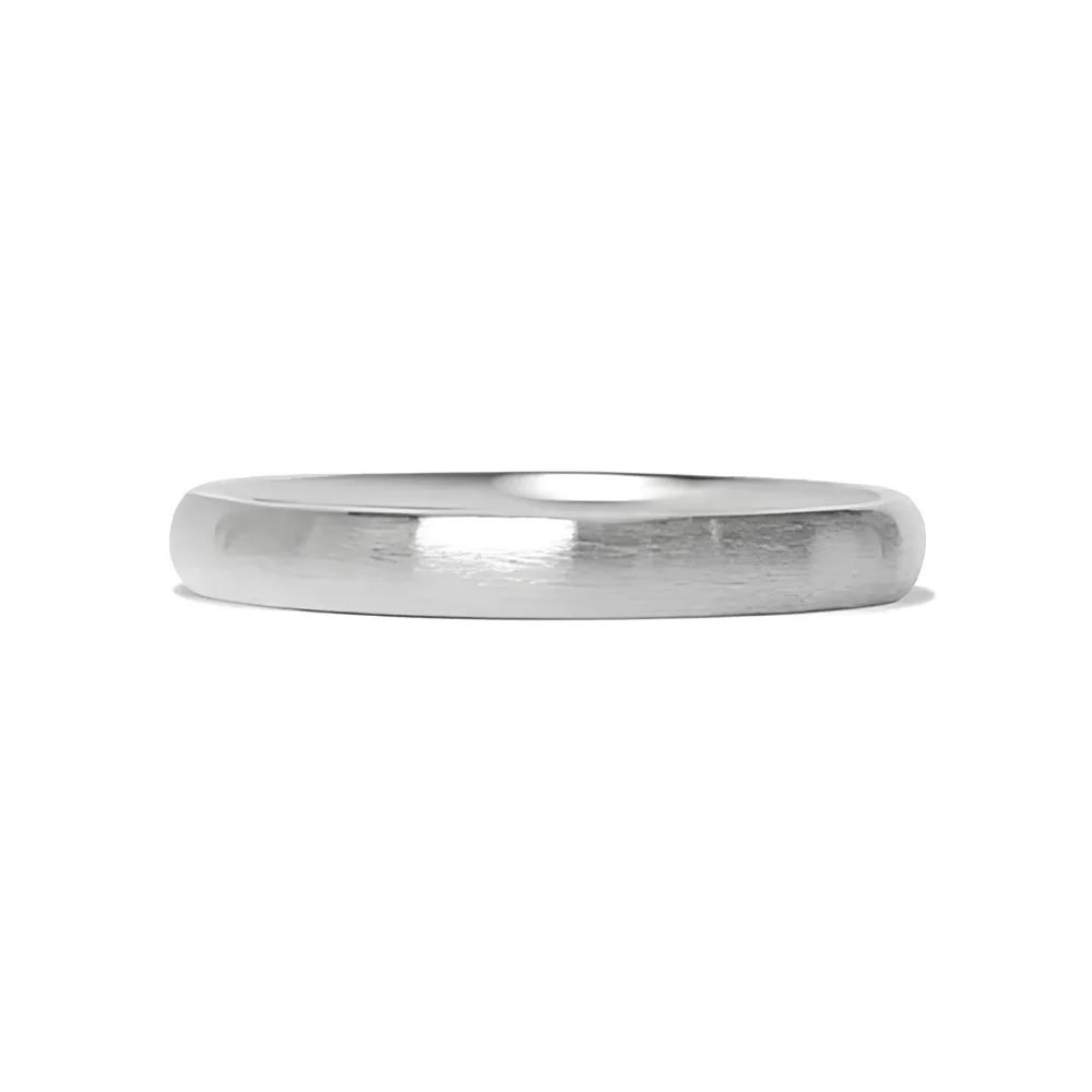 Industrial Brushed Stainless Steel Unisex Stackable Band Ring