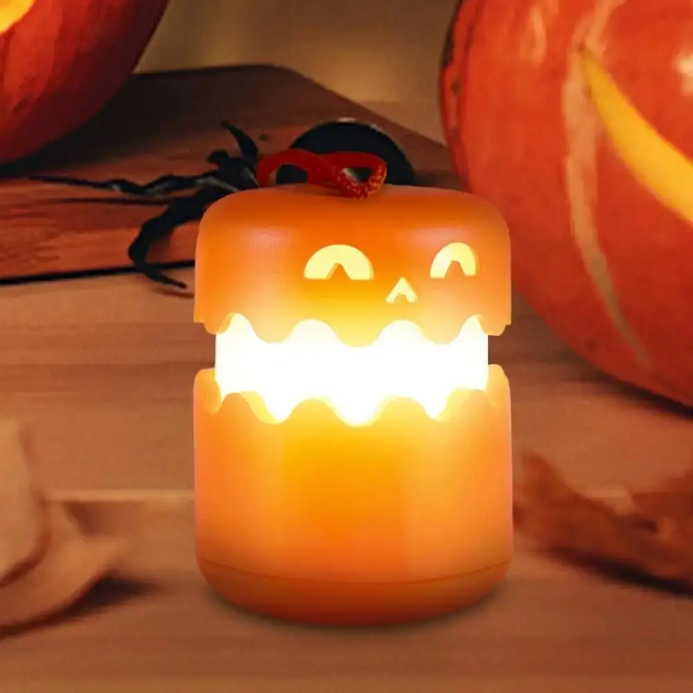 Convenient Foldable Pumpkin Light Spooky Light Up Pumpkins Decoration Warm Adjustable LED Lantern Halloween