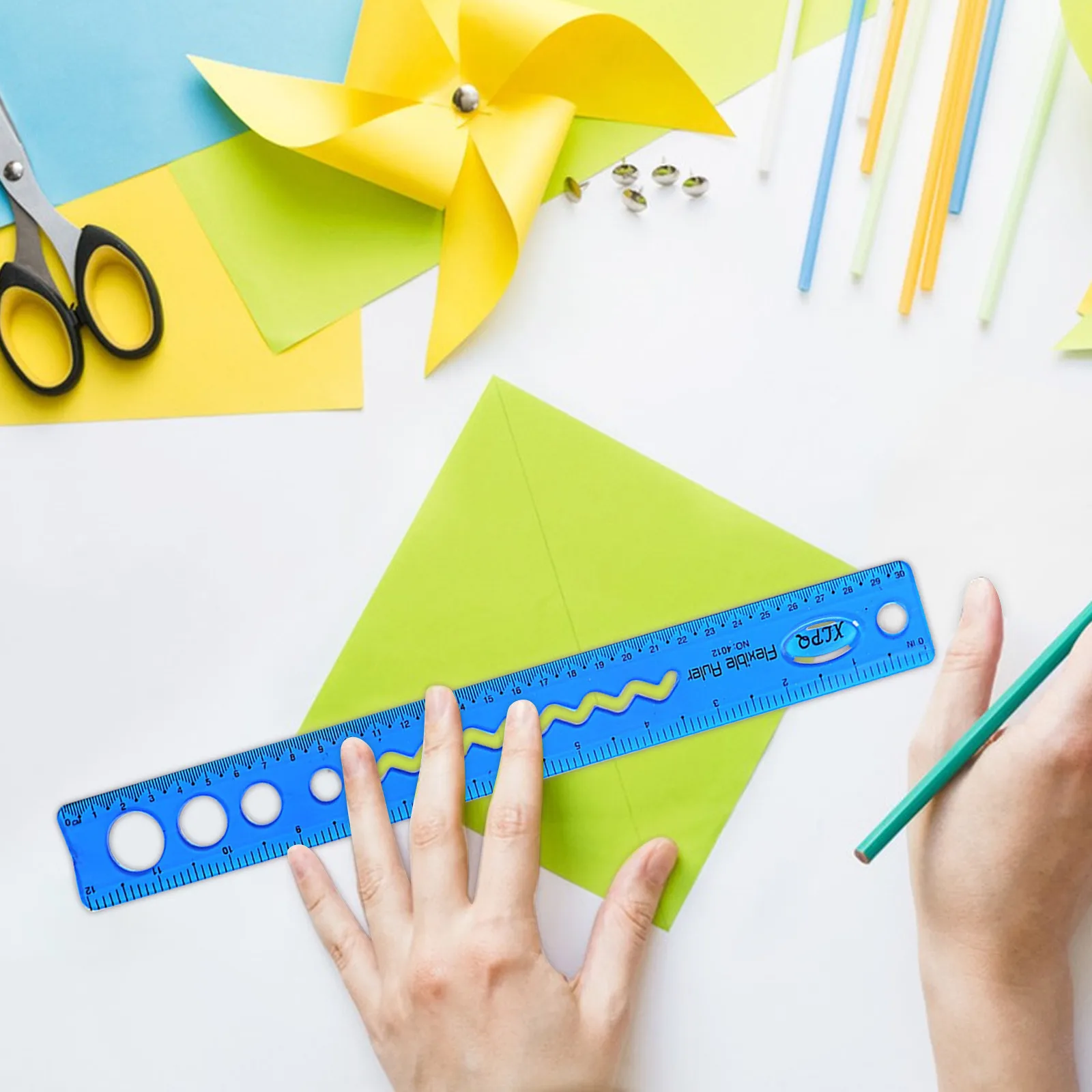 30CM Flexible Curve Ruler Drafting Drawing Measure Tool Soft Plastic Shatterproof Straight Edge Ruler Soft For School