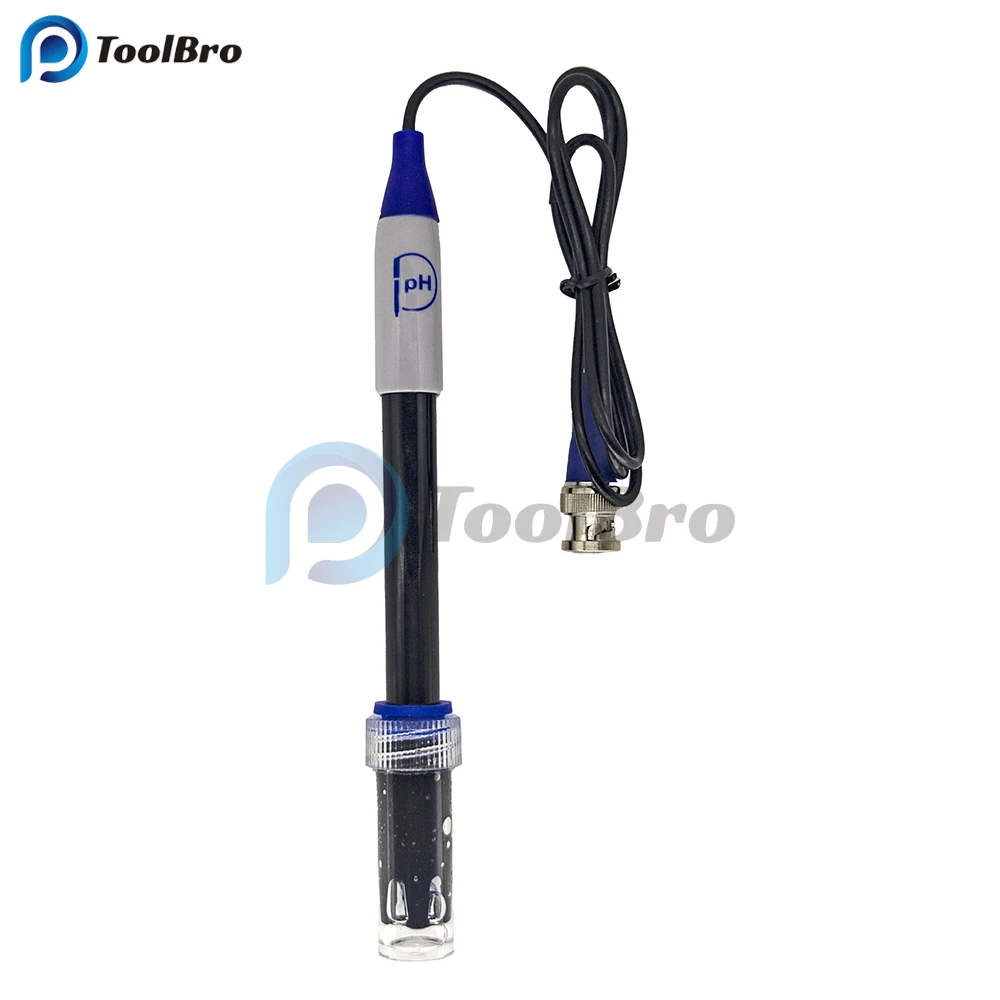 E-201-9 PH Composite Electrode Probe BNC Connector 0-14 pH Ag bgC1 for Laboratory Experimental ph electrode probe