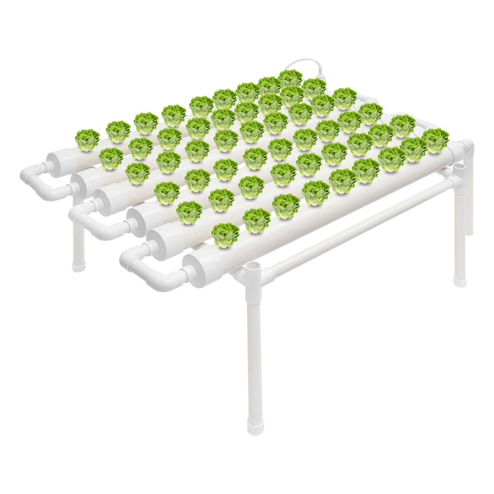 54 Sites Hydroponik-Anbausystem-Set, 102 x 62 x 35 cm, PVC-U-Rohr, für Garten, Gemüse, Garten, Anbau, Ausrüstung – Detail 7