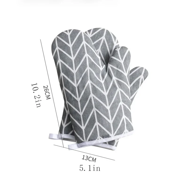 2 pieces Heat-Insulating Heat-Resistant High-Temperature Resistant Kitchen and Oven Gloves