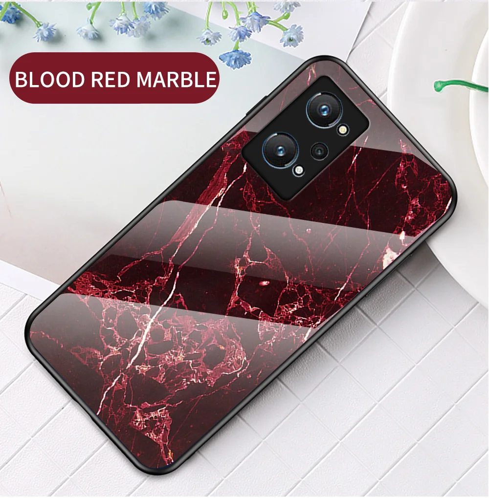 Realme 9 Pro Plus Custodia in vetro DECLAREYAO Coque in vetro temperato duro ultra sottile di lusso per OPPO Realme 8 7 7i 6 5 3 2 Cover_voghion.com