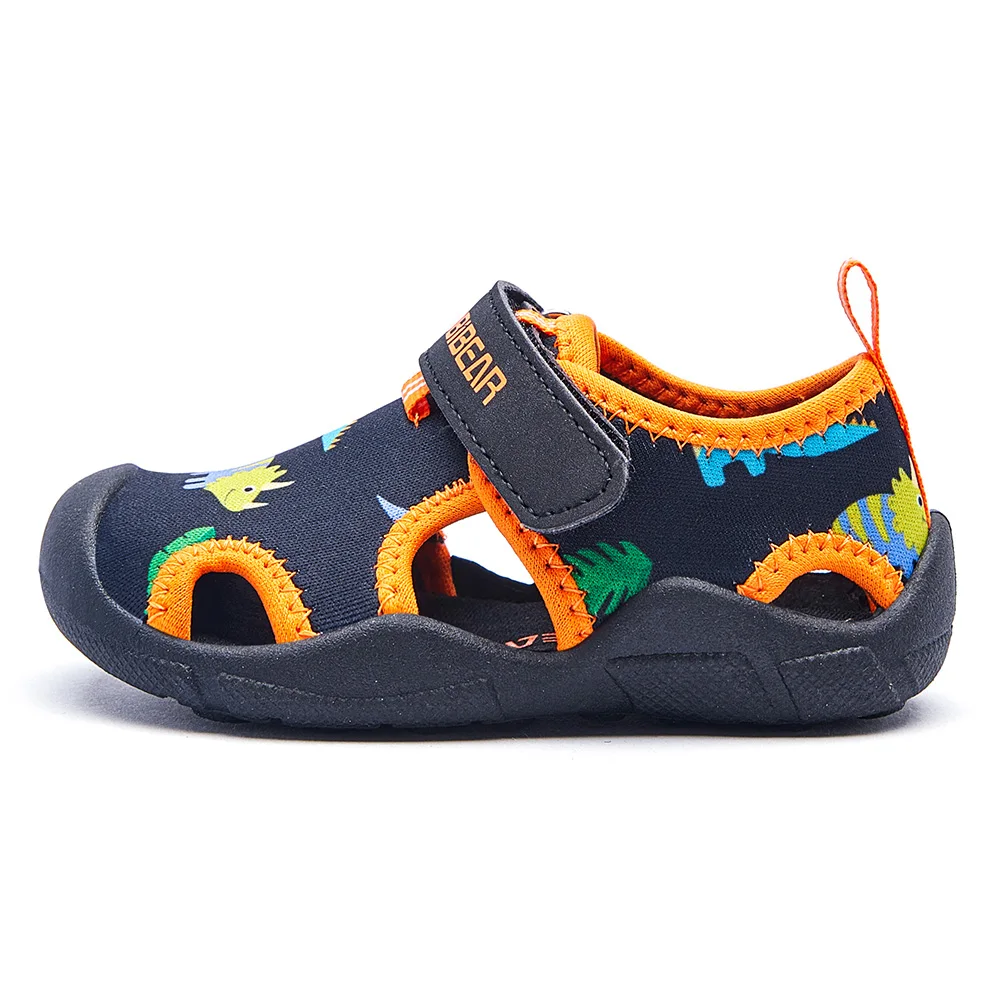 Kids Sandals HOBIBEAR Boys Girls Water Shoes Quick Dry Closed-Toe Aquatic Sport Sandals Toddler/Little Kid