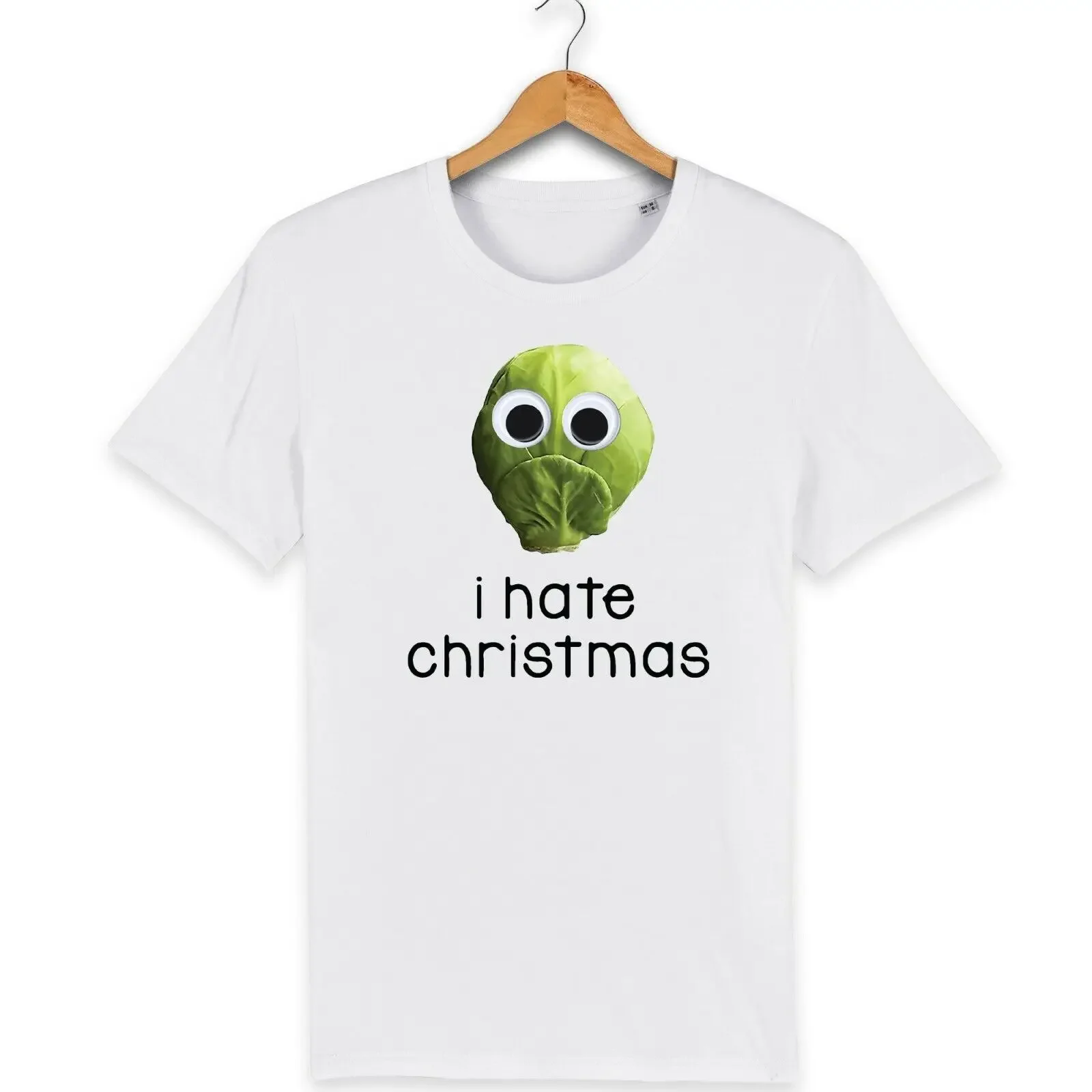 I Hate Christmas Scrooge Brussel Sliput T-Shirt Funny Xmas Secret Santa Tee Top